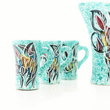 Vallauris Blue Borty Fruit Juice Service Set
