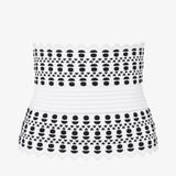 alaia-vienne-stretch-knit-corset-belt-black-and-white-amarees