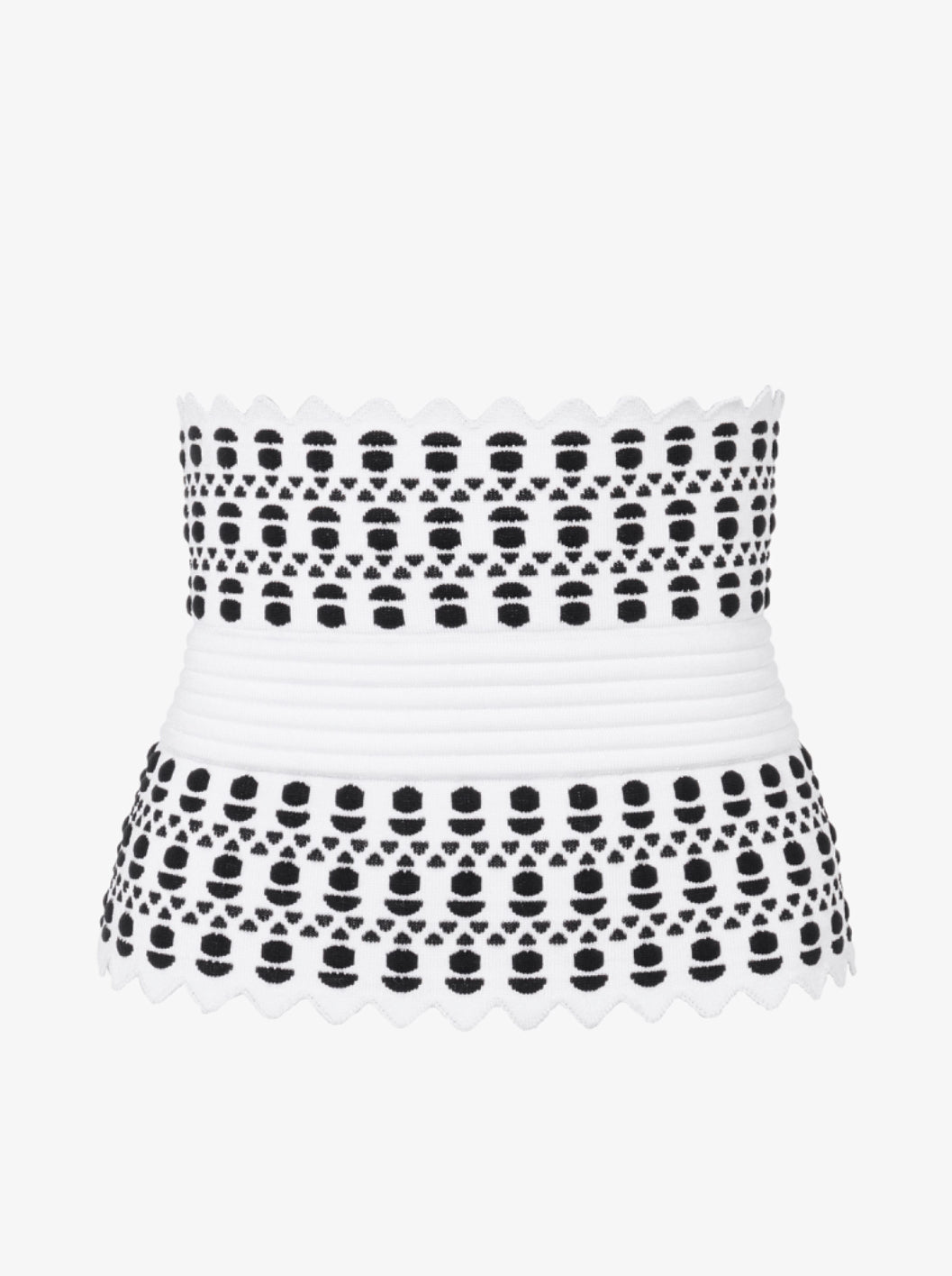 alaia-vienne-stretch-knit-corset-belt-black-and-white-amarees