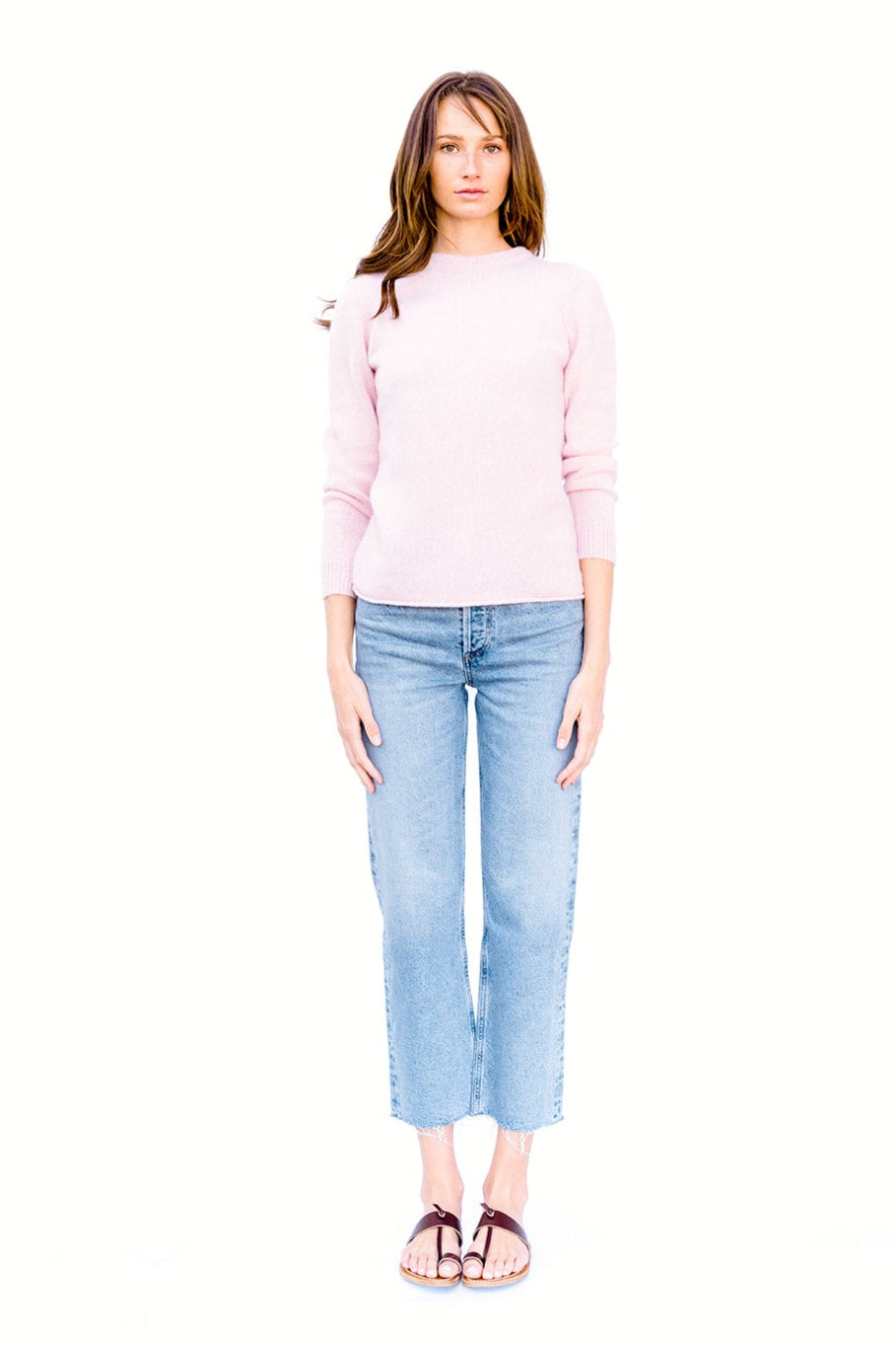 The-Elder-Statesman-foxy-sweater-baby-pink-amarees