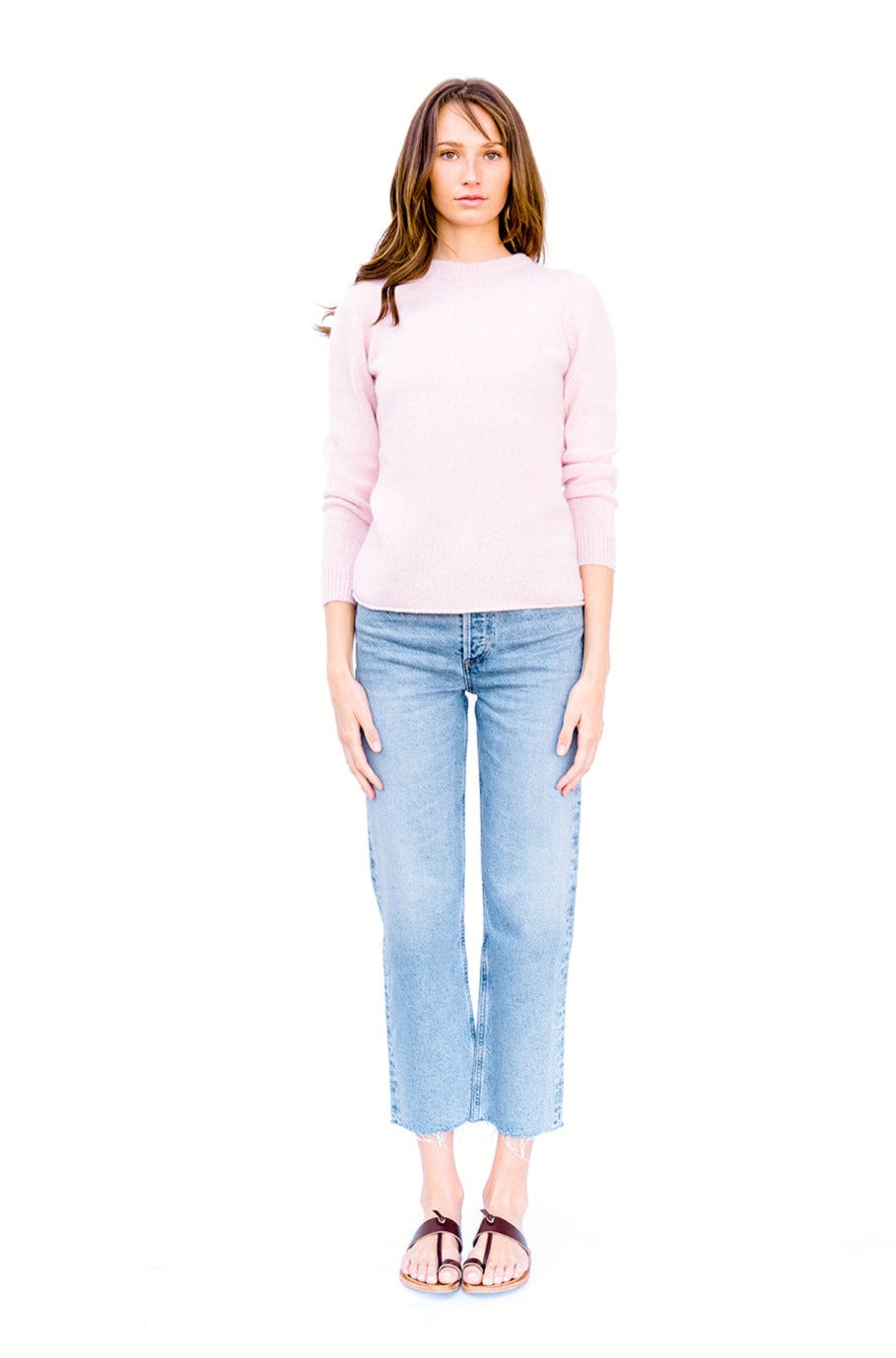 The-Elder-Statesman-foxy-sweater-baby-pink-amarees