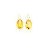 22K Yellow Gold Faceted Citrine Drops
