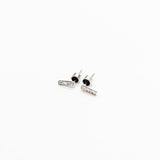 18K White Gold Diamond Baguette Earrings