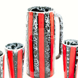 Vallauris Red and Black Fruit Juice Service Set