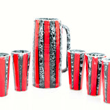 Vallauris Red and Black Fruit Juice Service Set