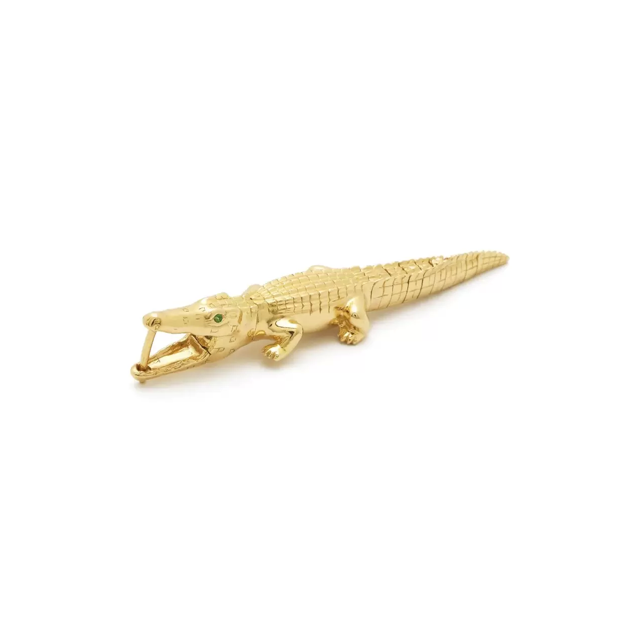 Bibi-Van-Der-Velden-18K-Yellow-Gold-Alligator-Bite-with-Tsavorite-Eye-Amarees