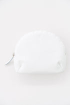 Leather Round Zip Pouch