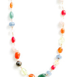 22K Yellow Gold Multistone Good Luck Navaratna Necklace