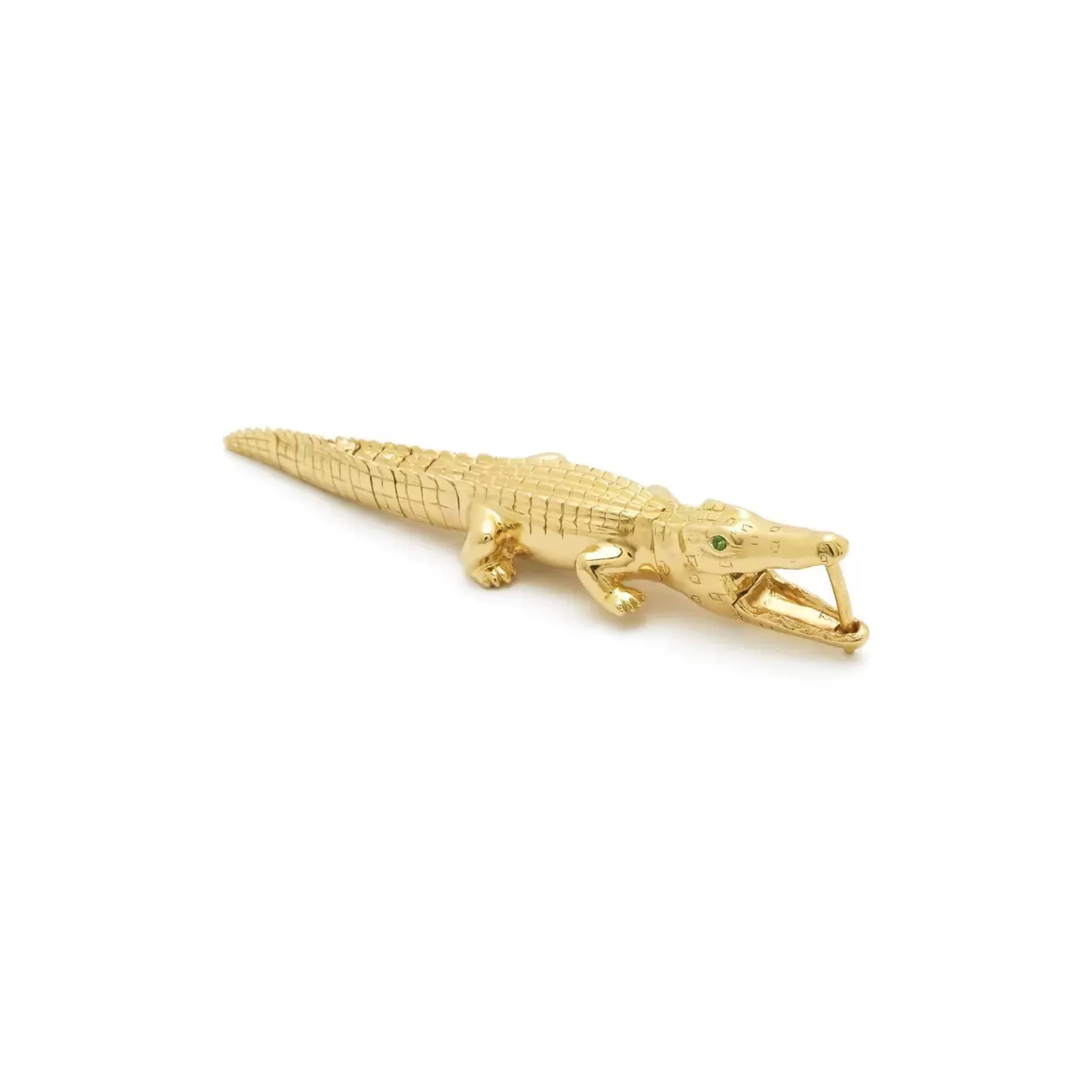 Bibi-Van-Der-Velden-18K-Yellow-Gold-Alligator-Bite-with-Tsavorite-Eye-Amarees