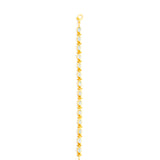 22K Yellow Gold Hinge Link Bracelet with Aqua Cabochon