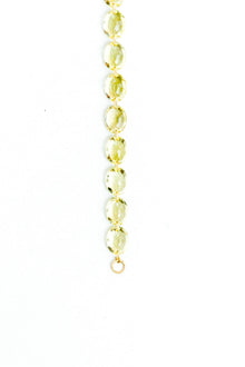 20K Yellow Gold Oval Lemon Quartz 7" Bracelet