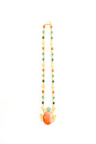 22K Yellow Gold with Sapphires, Emeralds, Coral, Gold Coins with Large Coral Scarab with Cobras