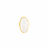 22K Yellow Gold Long Opal Ring