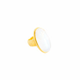 22K Yellow Gold Long Opal Ring