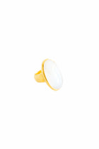 22K Yellow Gold Long Opal Ring