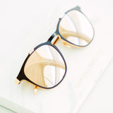 One of a Kind Eze Burgundy Rose Gold Sunglasses