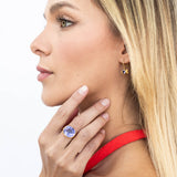 Marie-Hélène De Taillac 22K Yellow Gold Tanzanite Princess Ring