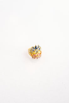 alt="Polly Wales Rainbow Sapphire Shield Ring at A'maree's"