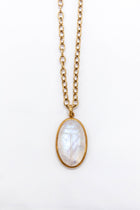 Large Rainbow Moonstone Scarab Necklace