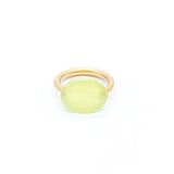 Marie-Hélène De Taillac 22K Yellow Gold Phrenite Oval Cabochon Ring