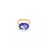 Marie-Hélène De Taillac 22K Yellow Gold Tanzanite Princess Ring