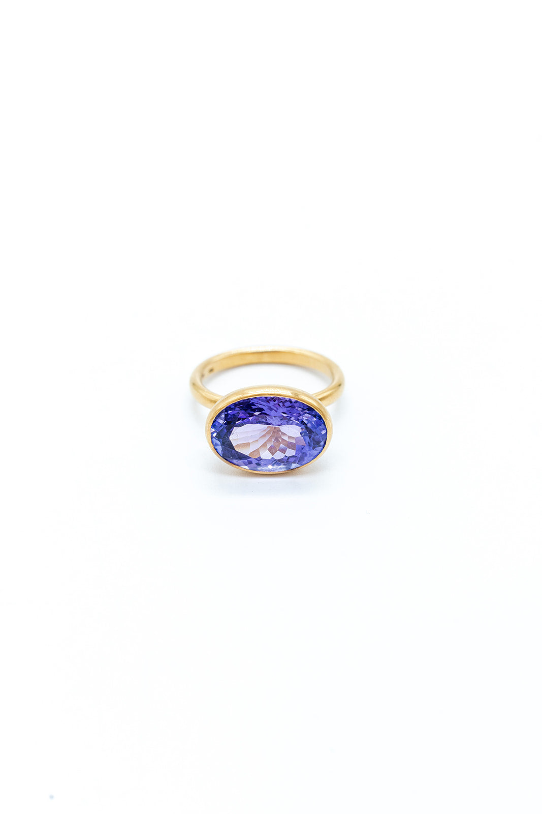 22K Yellow Gold Tanzanite Princess Ring