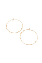 18K Rose Gold Diamond Hoop Earrings