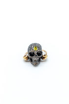 18K Yellow Gold Crazy Skull Ring