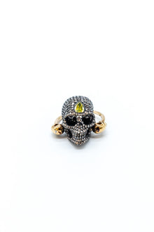 18K Yellow Gold Crazy Skull Ring