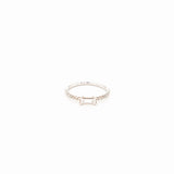 Ileana Makri 18K White Gold Diamond Baguette Thread Ring