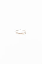 18K White Gold Diamond Baguette Thread Ring