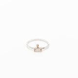 Ileana Makri 18K White Gold Diamond Baguette Ring