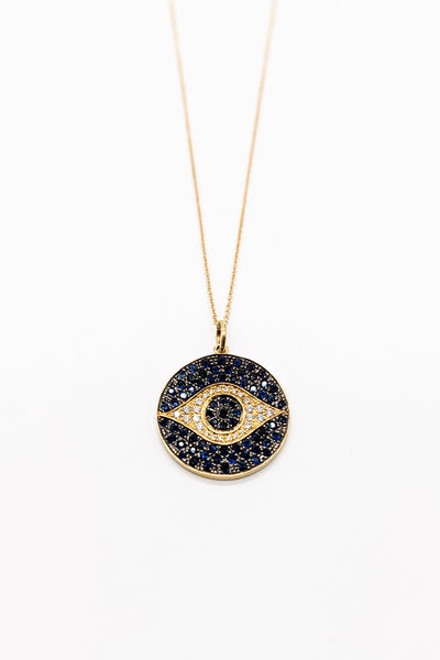 18K Yellow Gold Blue Dawn Pendant