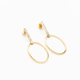 18K Yellow Gold Sprinkles Orbit Diamond Earrings