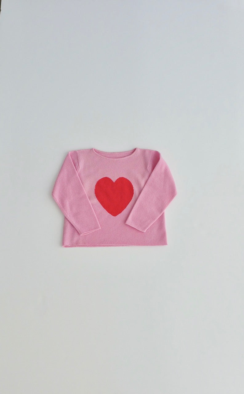 Cashmere Intarsia Heart Sweater