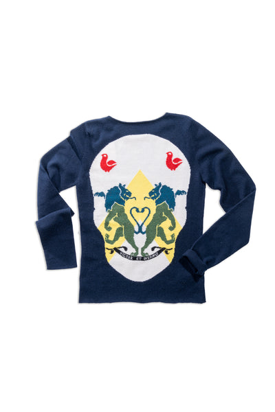 Knitted Cashmere Crest Pullover