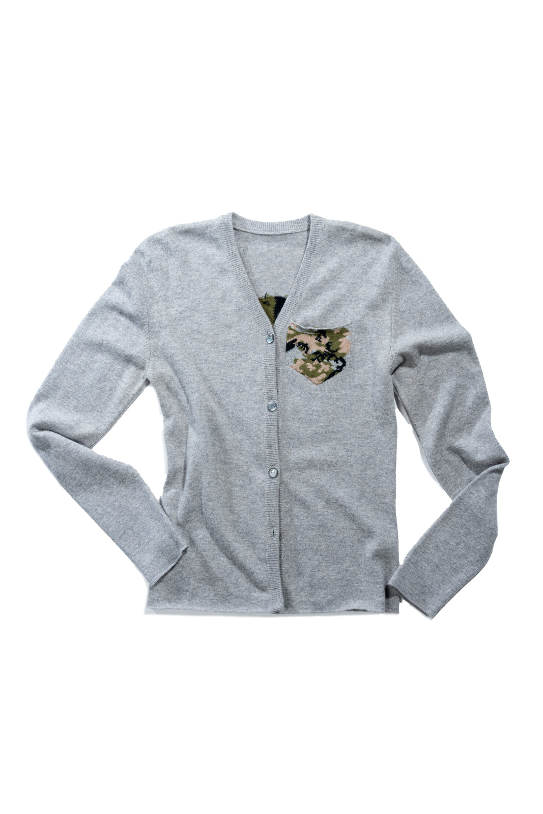 Long Sleeve V-Neck Cardigan with Pocket