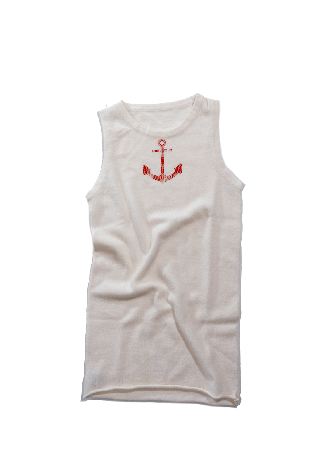 Sleeveless Cashmere Anchor Sweater