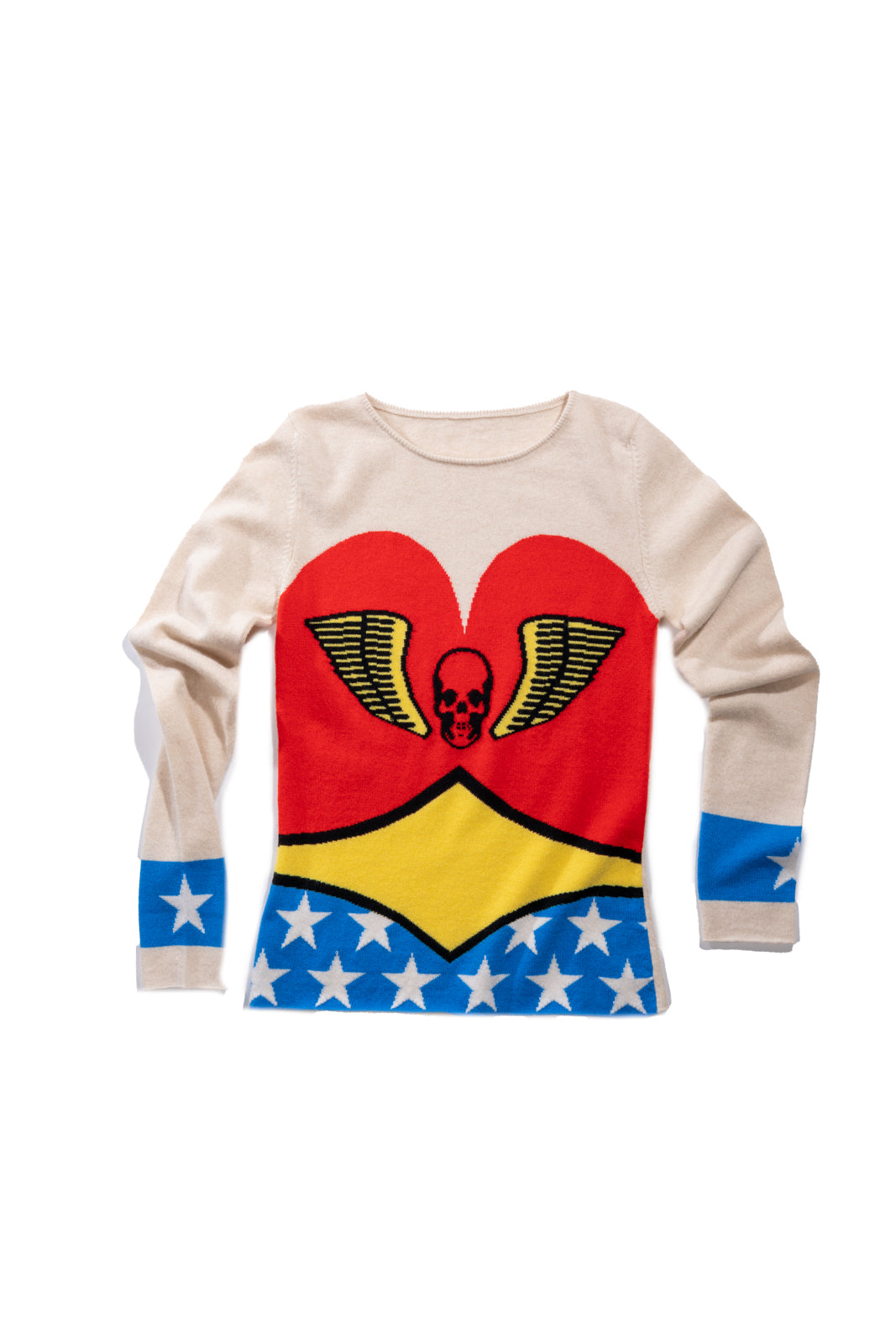 Cashmere Wonder Woman Crewneck Sweater
