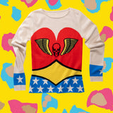Cashmere Wonder Woman Crewneck Sweater