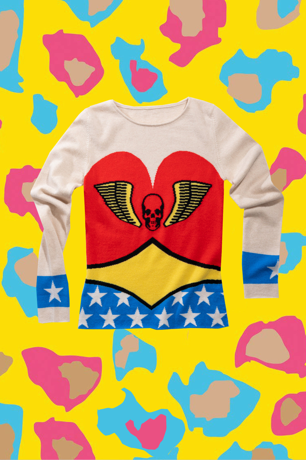 Cashmere Wonder Woman Crewneck Sweater