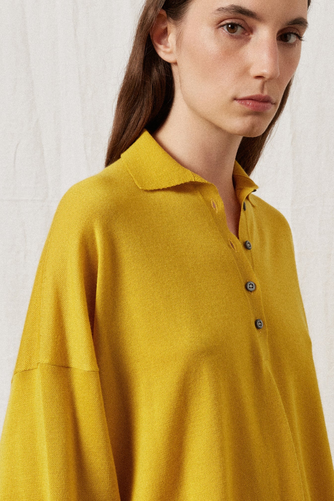 Massimo-Alba-Monia-cashmere-polo-shirt-sunflower-amarees