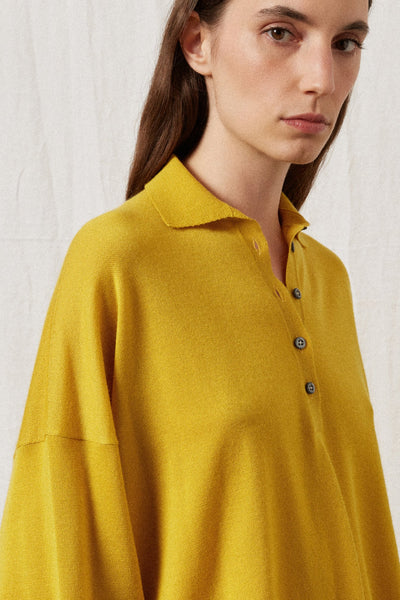 Massimo-Alba-Monia-cashmere-polo-shirt-sunflower-amarees