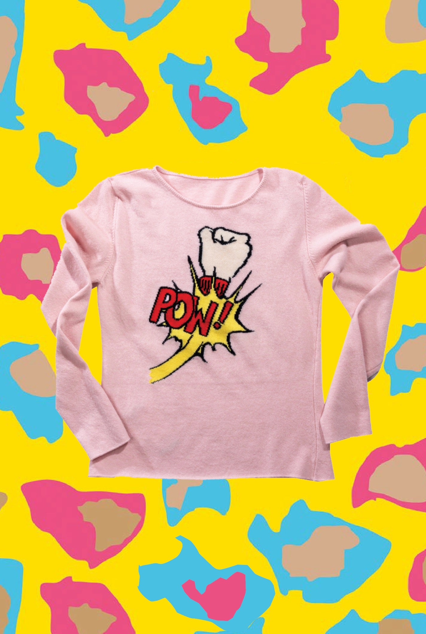 Cashmere POW! Crewneck Sweater