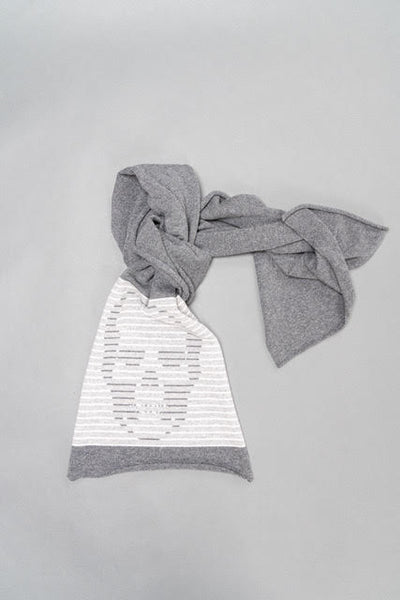 Knit Cashmere Scarf with Skul